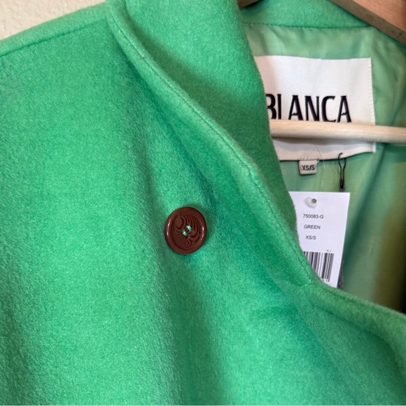 BLANCA Adeline Wool Blend Oversized Coat In Green NWT Size XS/S - Picture 5 of 8